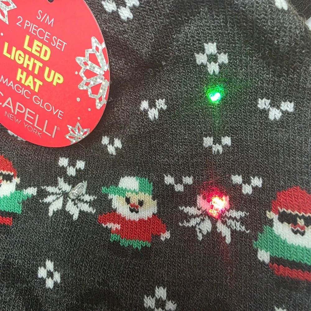 Kids S/M Capelli New York 2‎ Piece Set LED Light Up Hat & Magic Glove Gnome